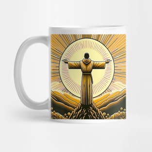 AI Saint Francis of Assisi as a Franciscan Tau Expressionist Effect 3 Mug